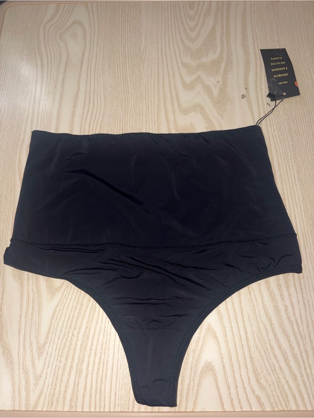 Amazon Black High-Waist Shaping Thong Brief